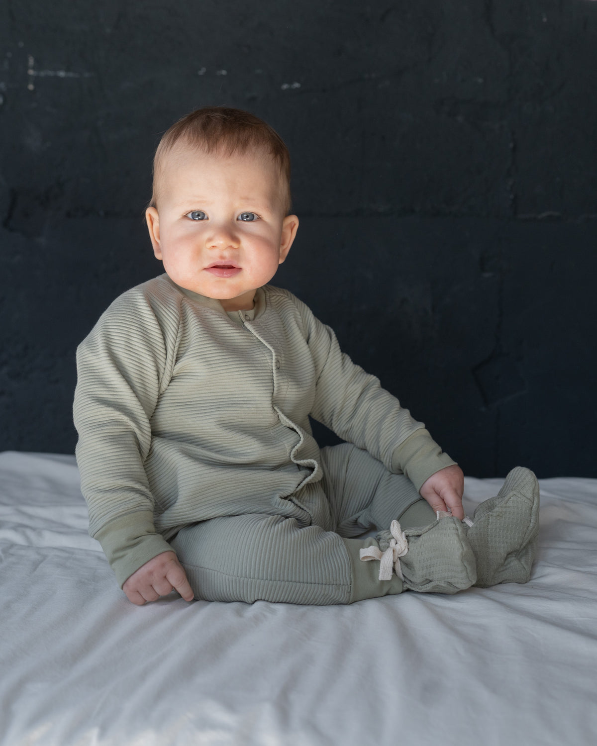 Baby olive jumpsuit