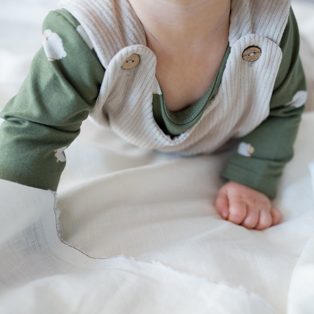 Baby ribbed jumpsuit sand