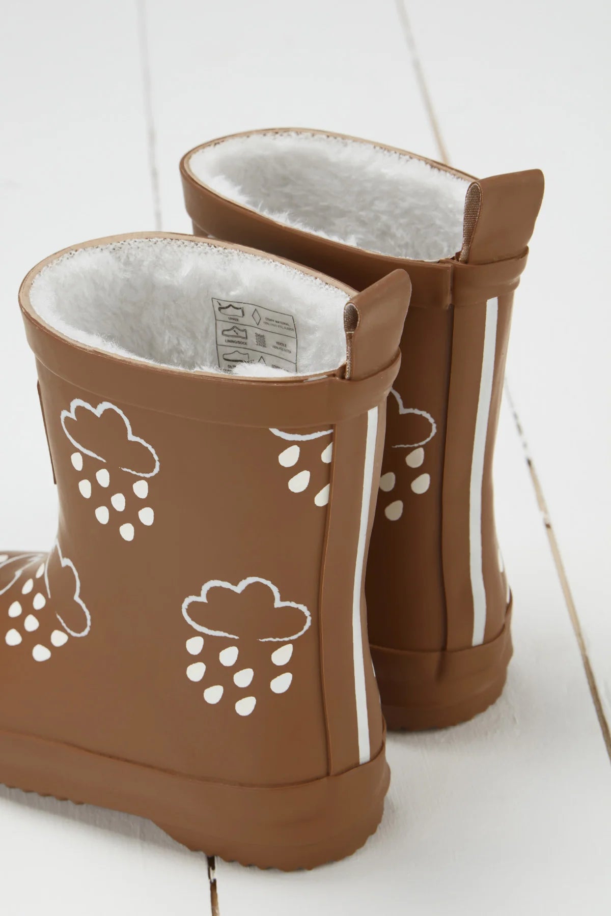 Kids' caramel rubber boots