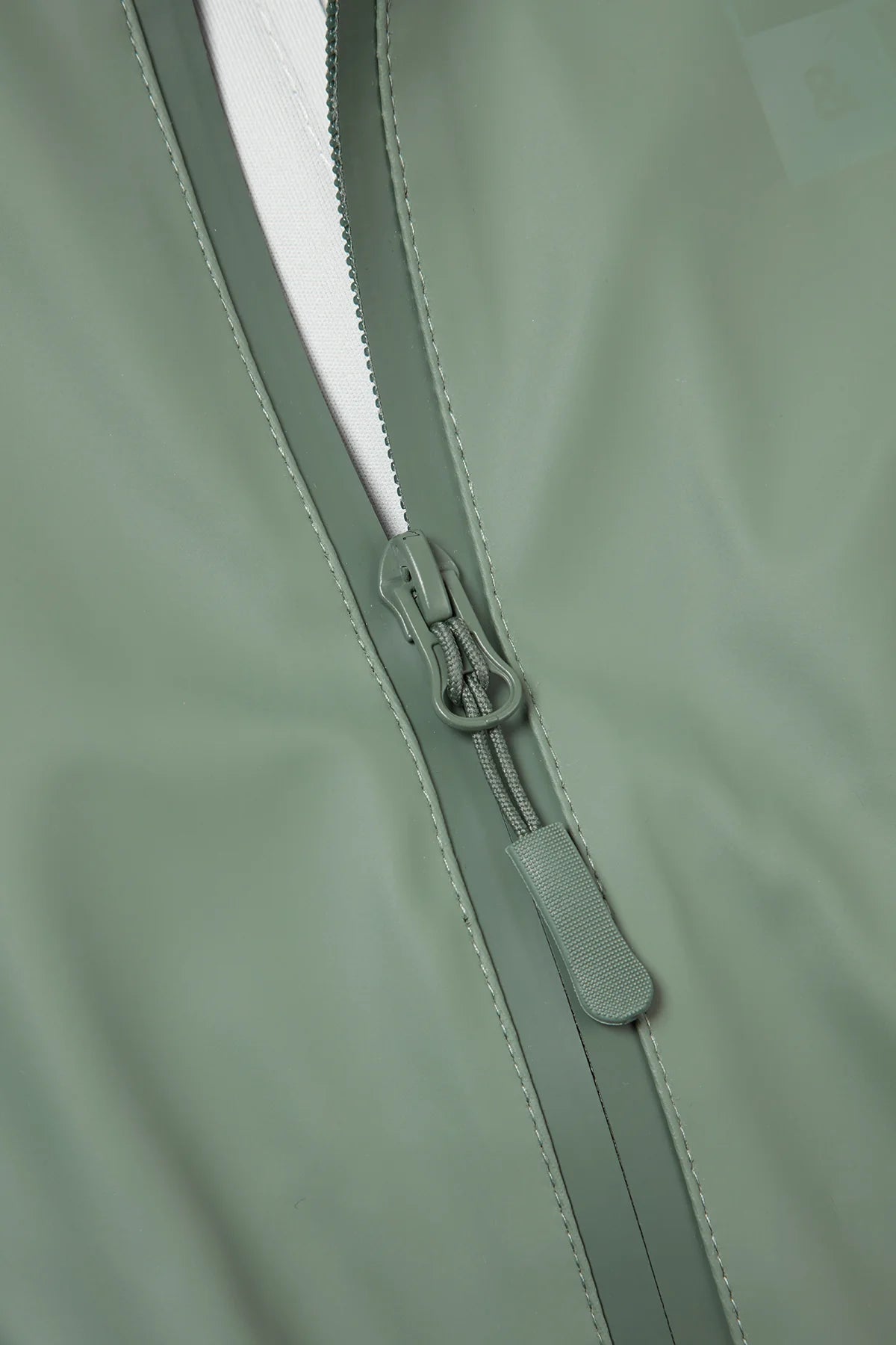 Olive hooded rain jumpsuit