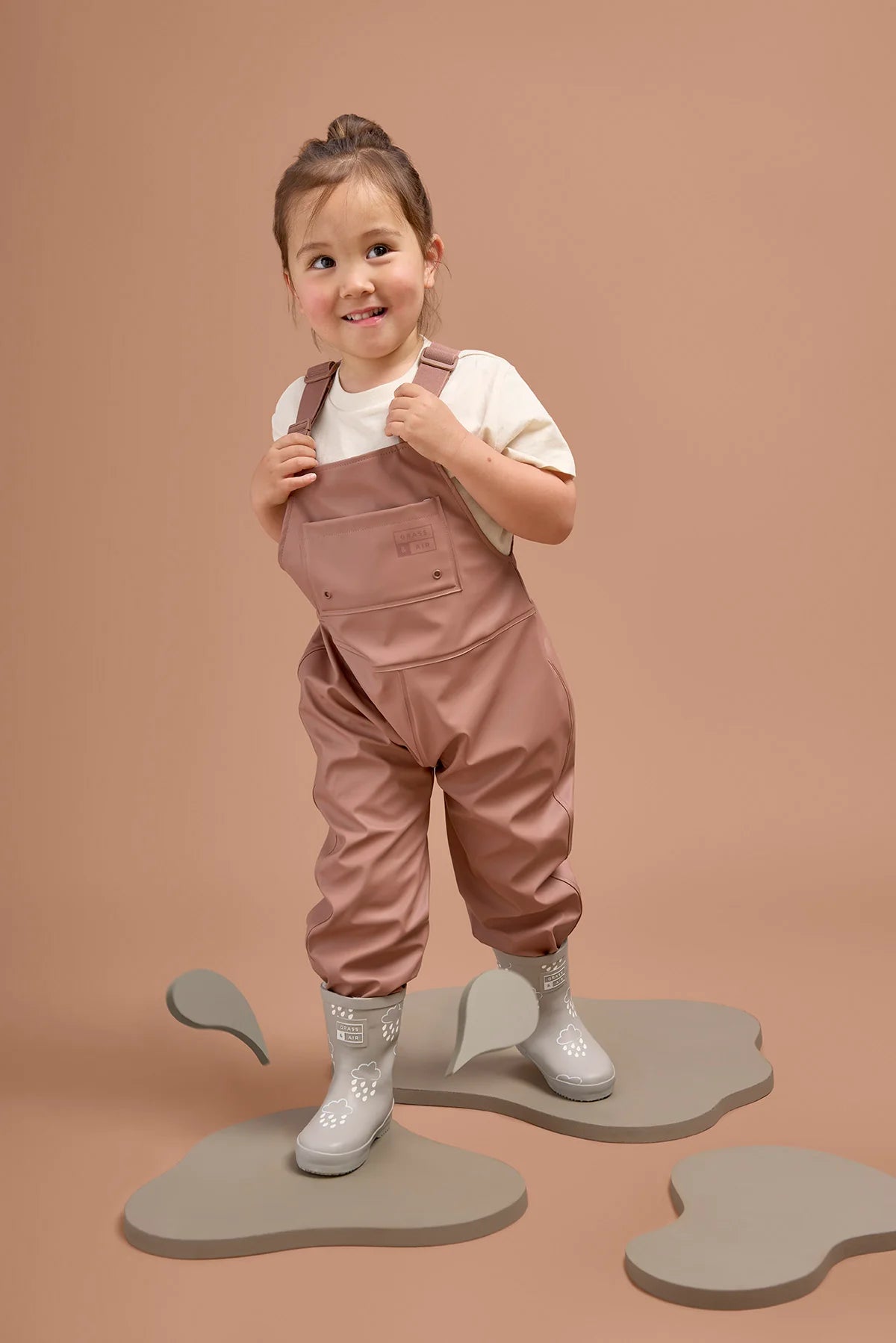 Rose Ash Rain Overalls