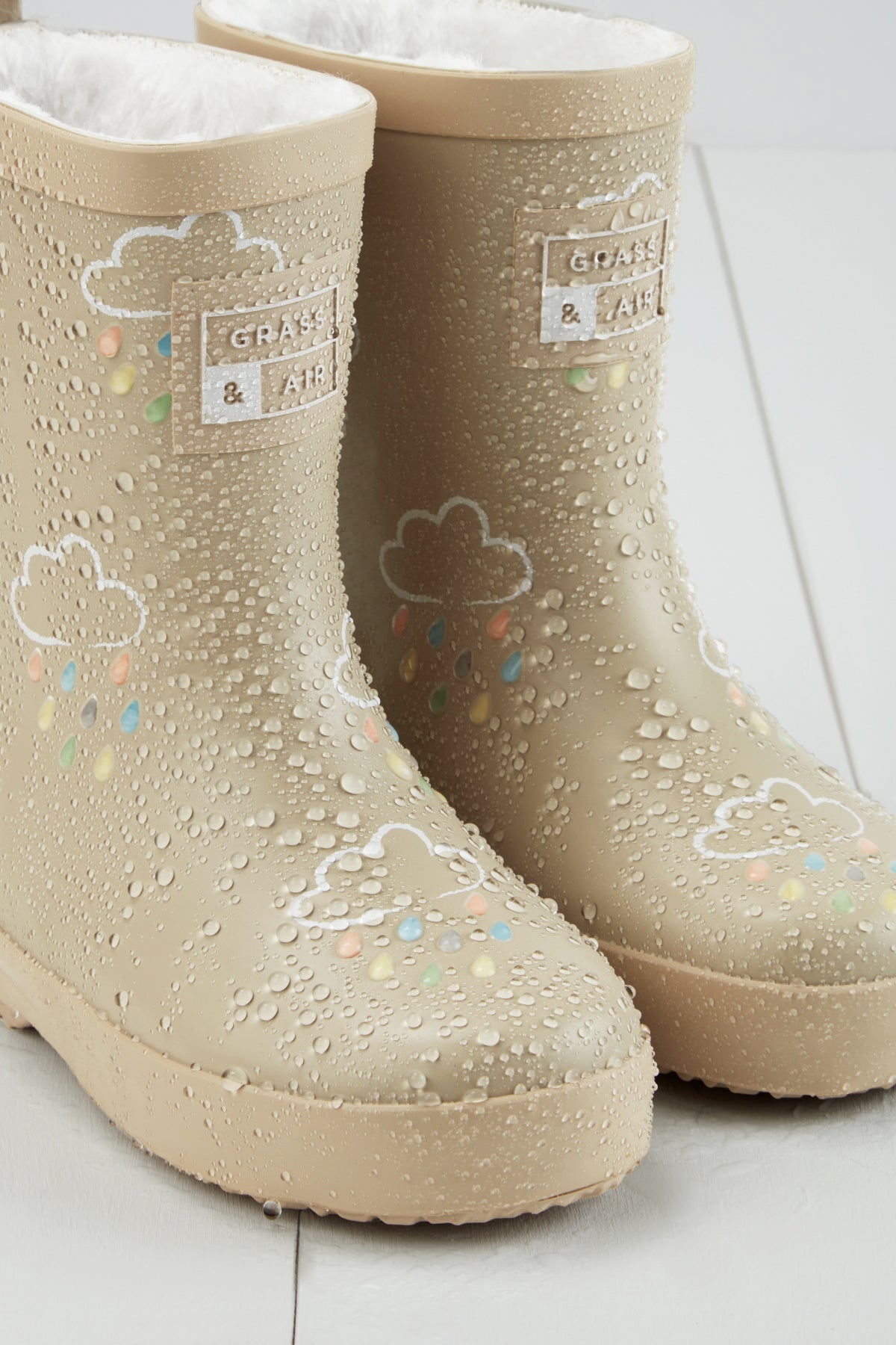 Children's rubber boots sand