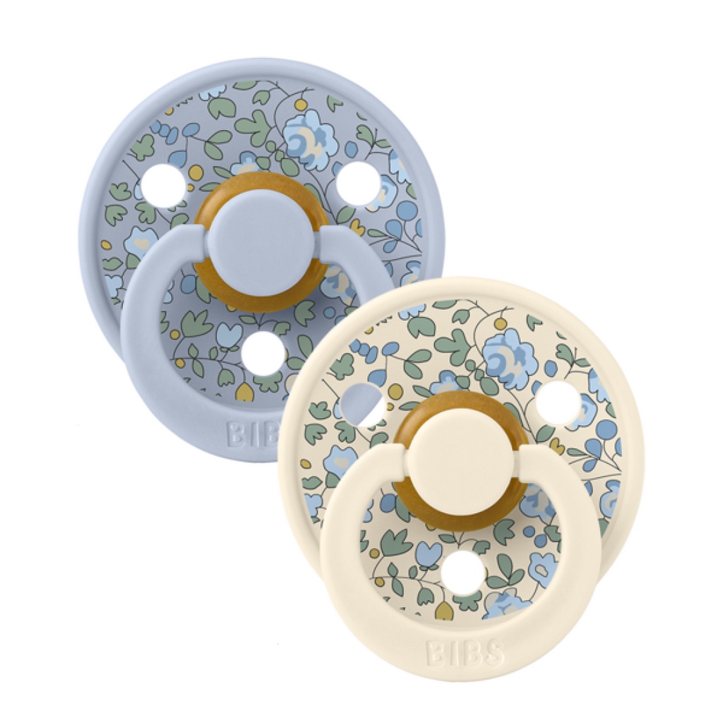BIBS x Liberty Pacifiers 2pcs. Eloise Blush - dusty blue