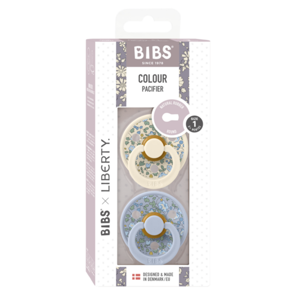 BIBS x Liberty Pacifiers 2pcs. Eloise Blush - dusty blue