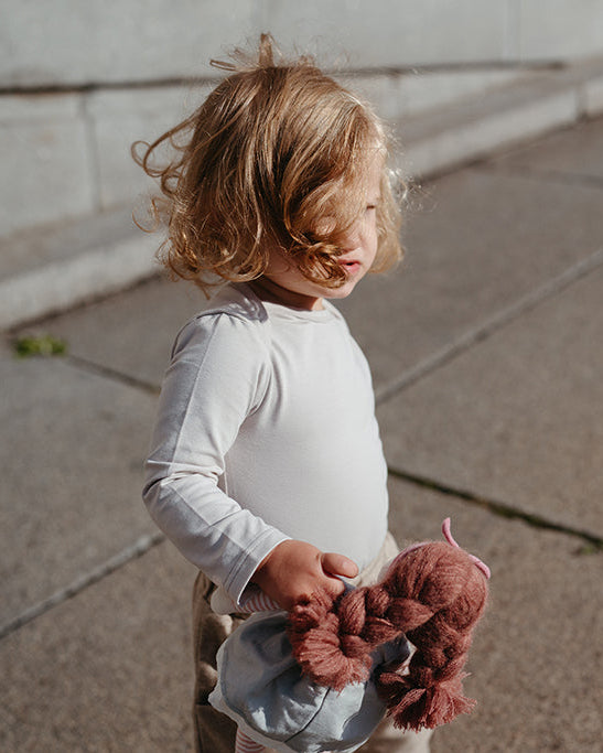 Long-sleeved sand bodysuit