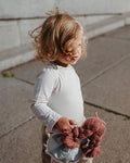 Long-sleeved sand bodysuit